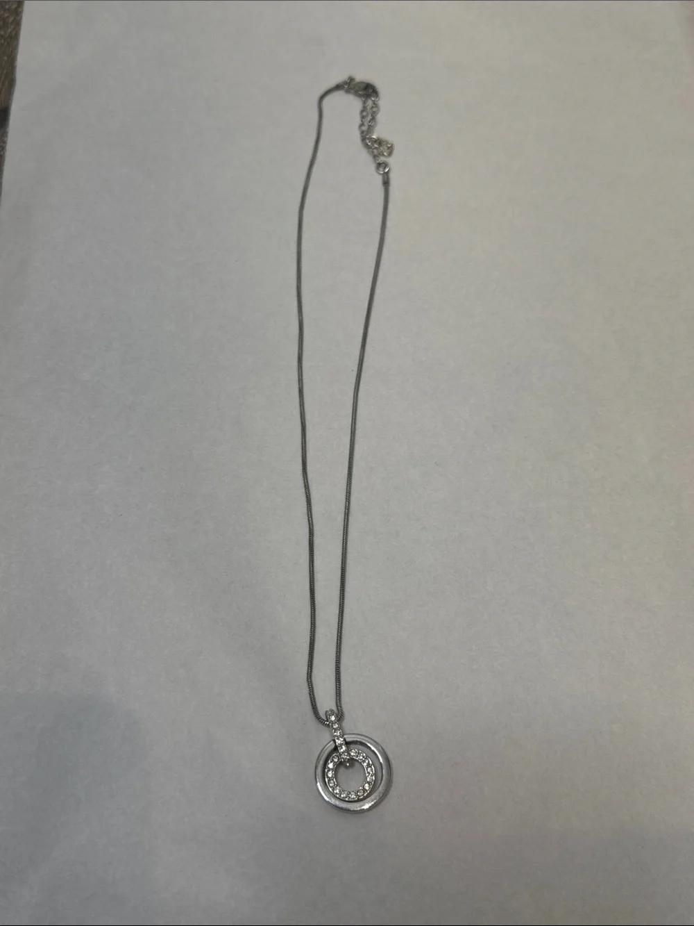 Swarovski Circle Link Jewelry Set - Silver Pendant, Bracelet & Earrings KG